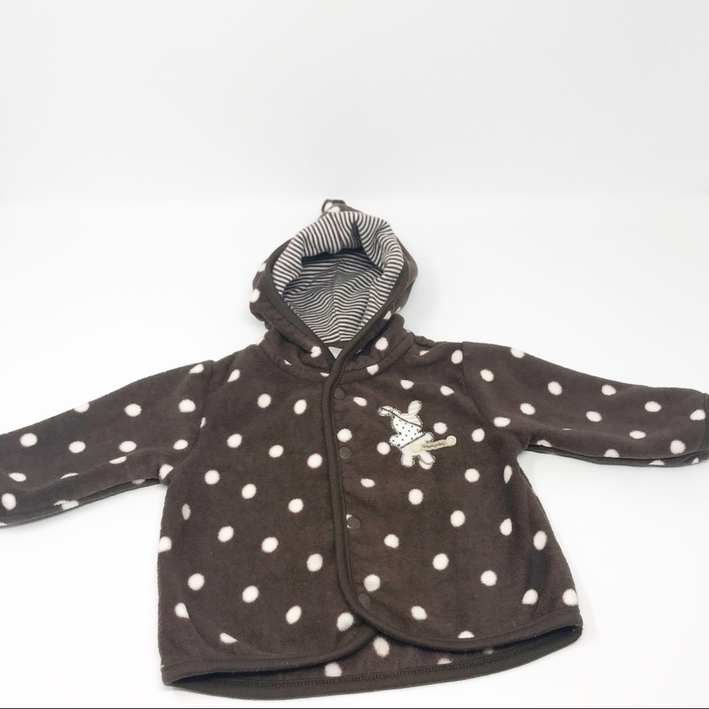 Carter’s Brown and White Polka Dot Fleece🌻